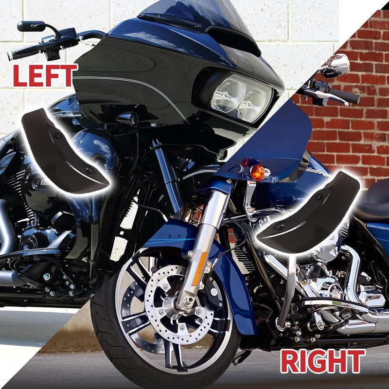 KAKABAS Smoke Wide Wind Deflector for Touring,Side Wind Windshield Fairing Air Deflectors Compatible with Harley 2015-2021 Touring Road Glide Special FLTRXS FLTRX CVO Ultra FLTRUSE Ultra FLTRU Limited - Image 5